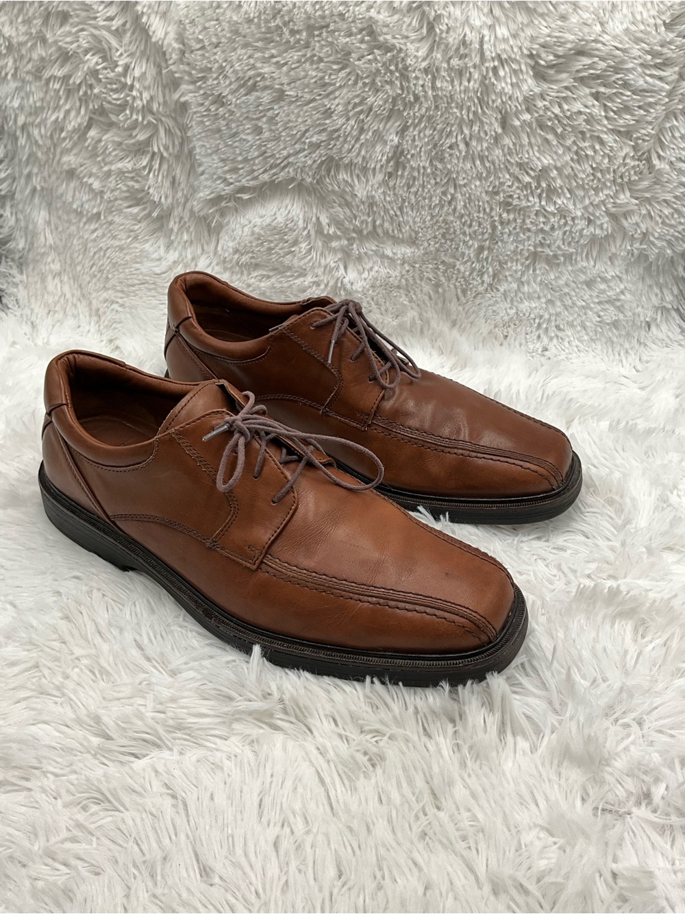 Johnston & Murphy XC4 Oxfords Size 11 Cognac Brown Waterproof Leather